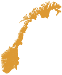 Kart over Norge.